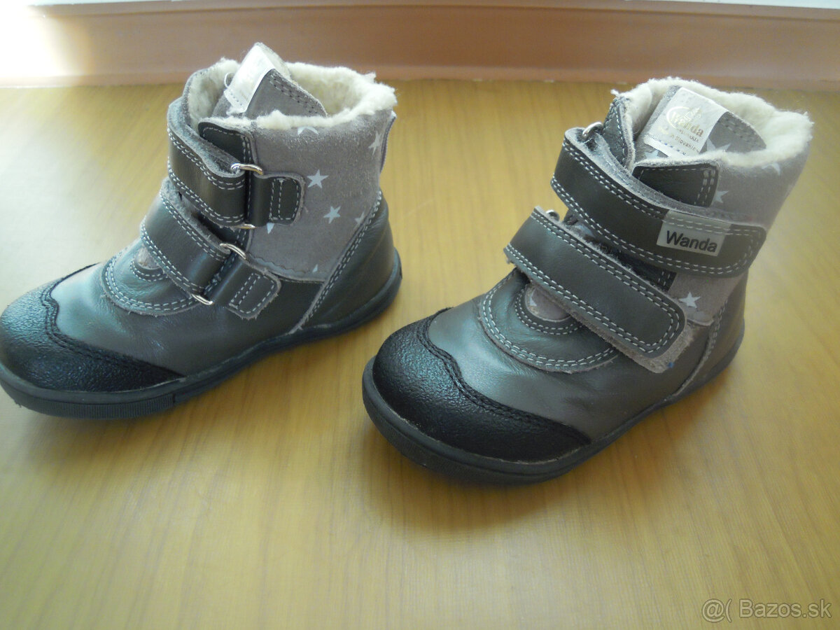 Predám detské zimné kožené topánky Wanda Slovakia veľ. 24 - 3