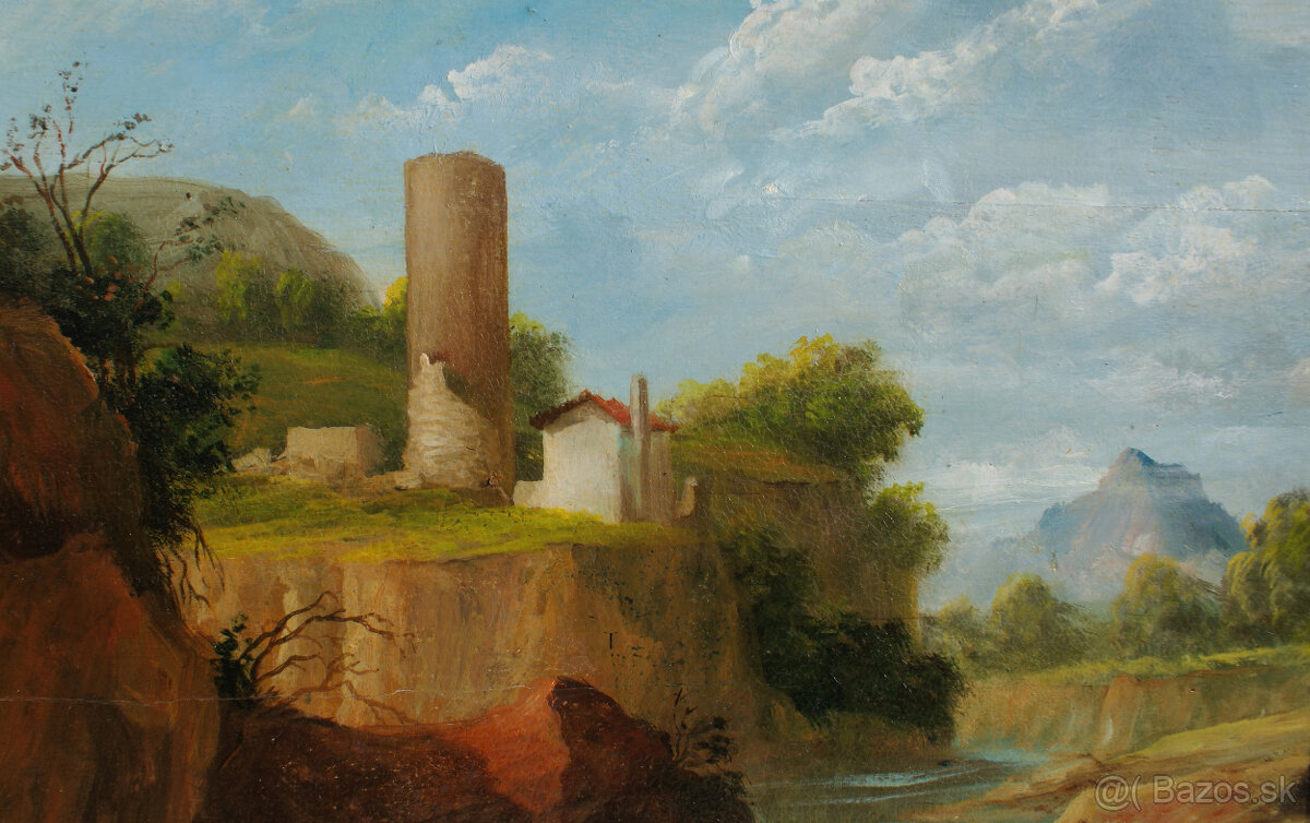 TOP Starý obraz krajina okolo r. 1780-1800 - 3