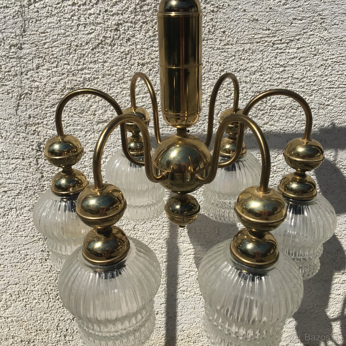 Velky Retro luster lampa Kamenicky Senov Vintage - 3