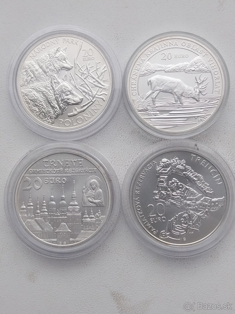 Mince strieborne 10 a 20 eurove mince BK - 3