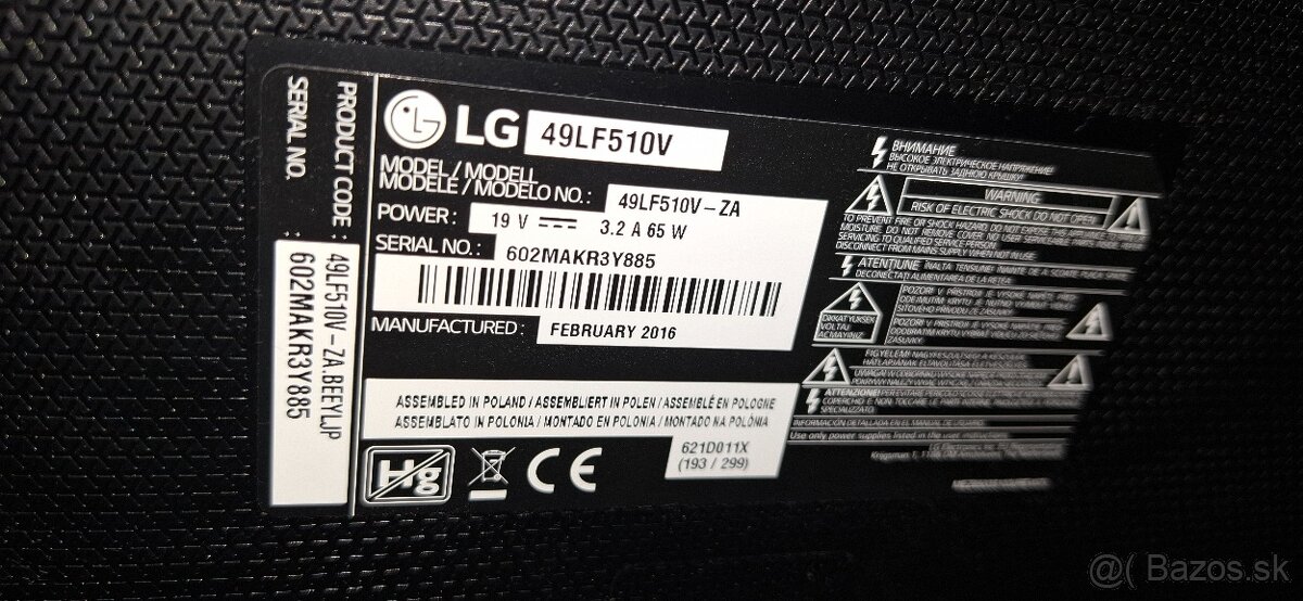 Predám TV LG49 LF510V - 3