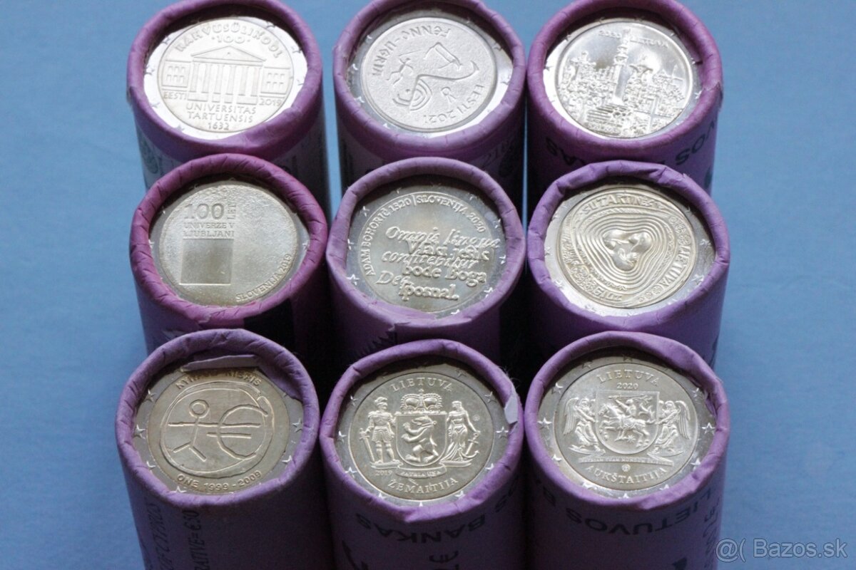 euromince - rolky Malta Grécko Litva Cyprus - 3