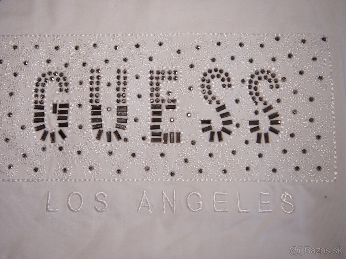 Guess biele tričko s dlhým rukávom - 3