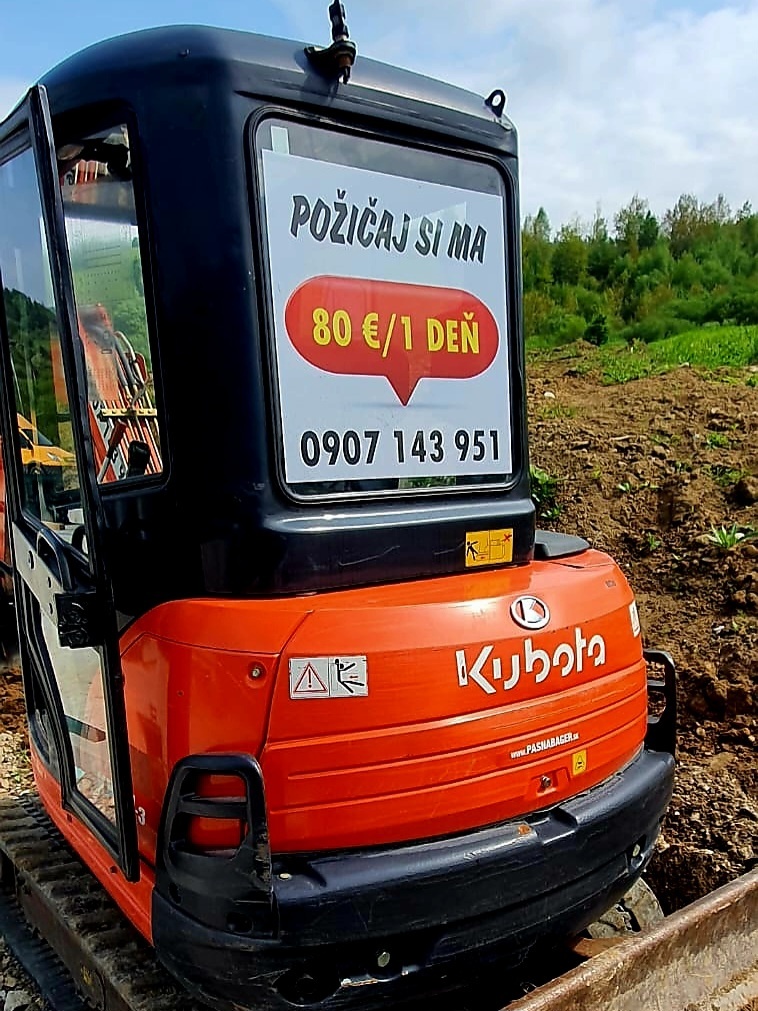 Prenájom bagra 2,8t - 3