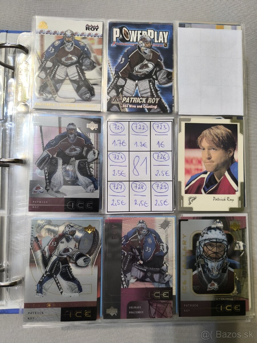 Hokejové kartičky - Patrick Roy 4 - 3