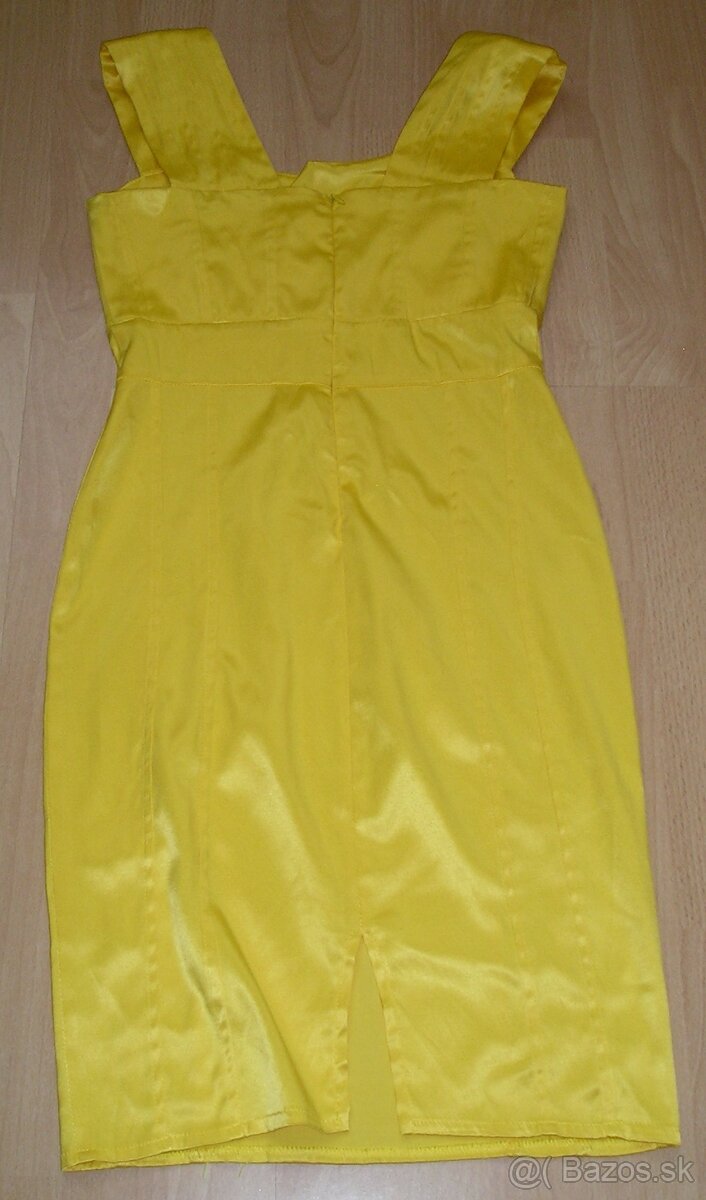 žlté púzdrove šaty, S - 3