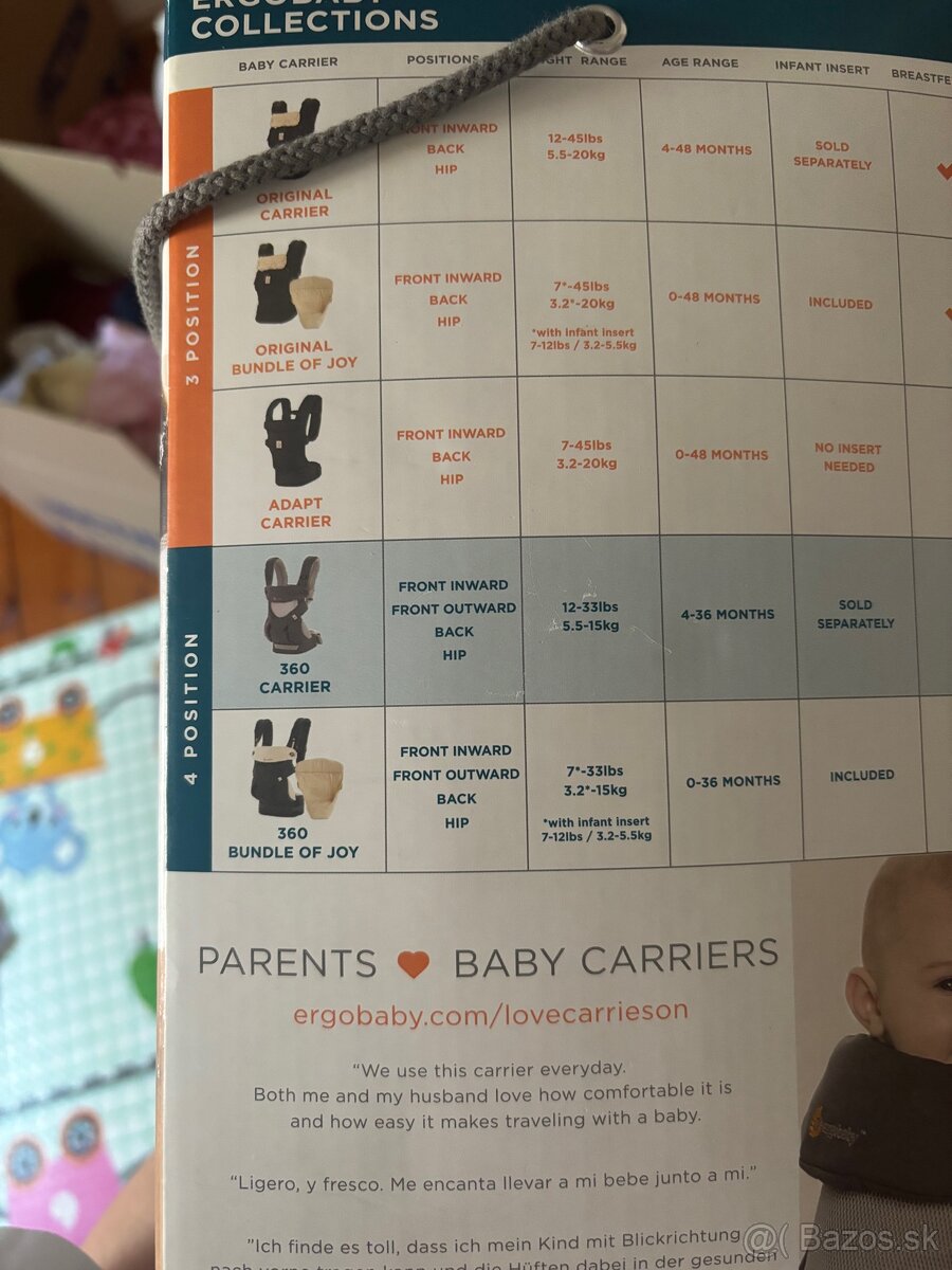 Ergobaby nosič - 3