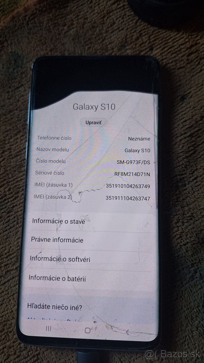 Samsung galaxy S10 8/128GB na nahradne diely - 3