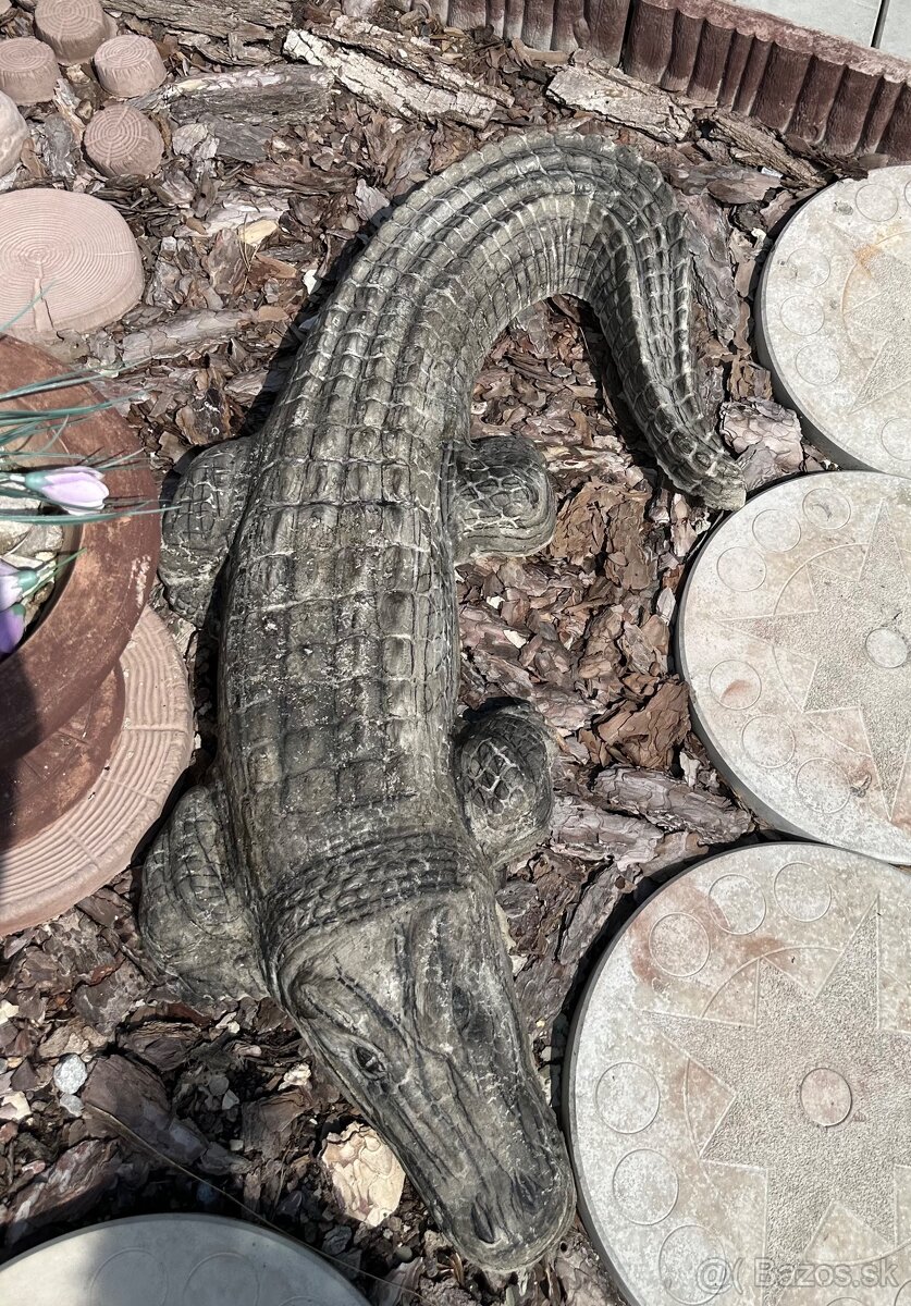 Betónový krokodil 100cm - 3