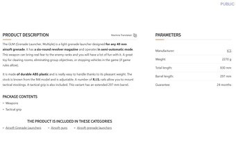 Grenade launcher AGX-GLM, black, ICS - 3