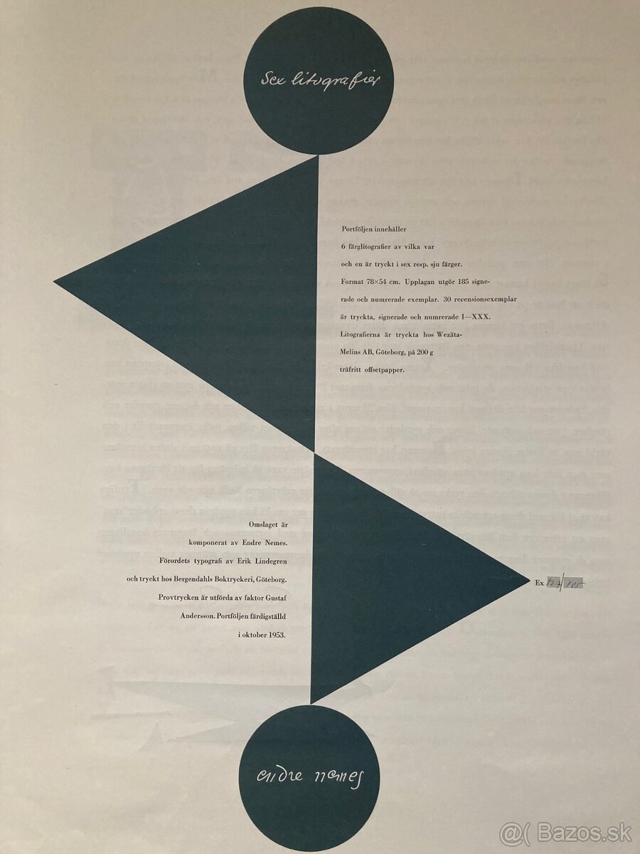 6 farebných litografií Endreho Nemesa, 1953 - 3