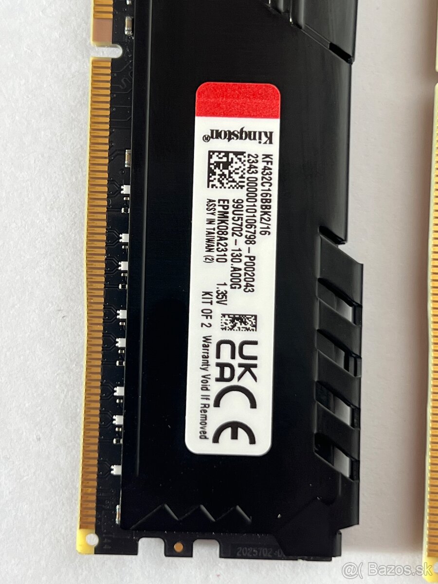 Kingston FURY 16 GB KIT DDR4 3200 MHz CL16 - 3