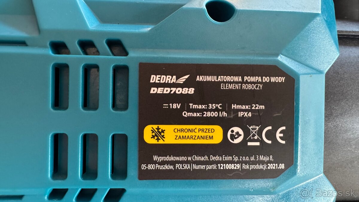Predám aku čerpadlo Dedra DED 7088 - 3