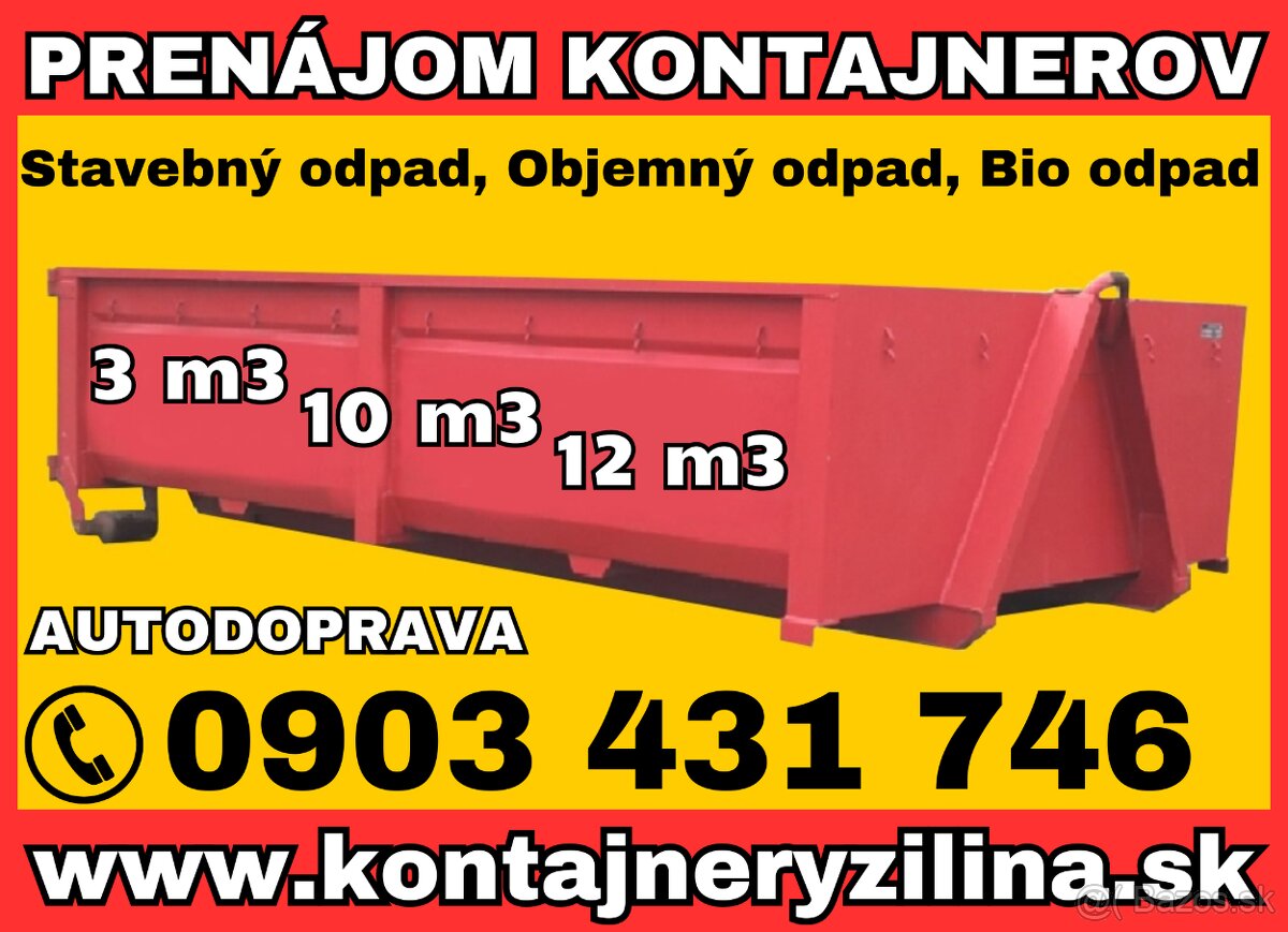 PRENÁJOM KONTAJNERA, ODVOZ ODPADU - 3