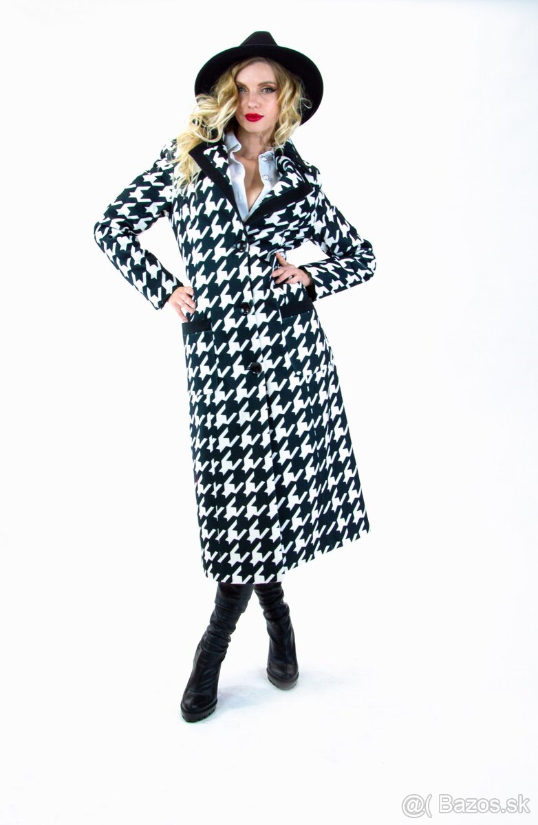 Nový kabát kohútia stopa v.38/40 - 3