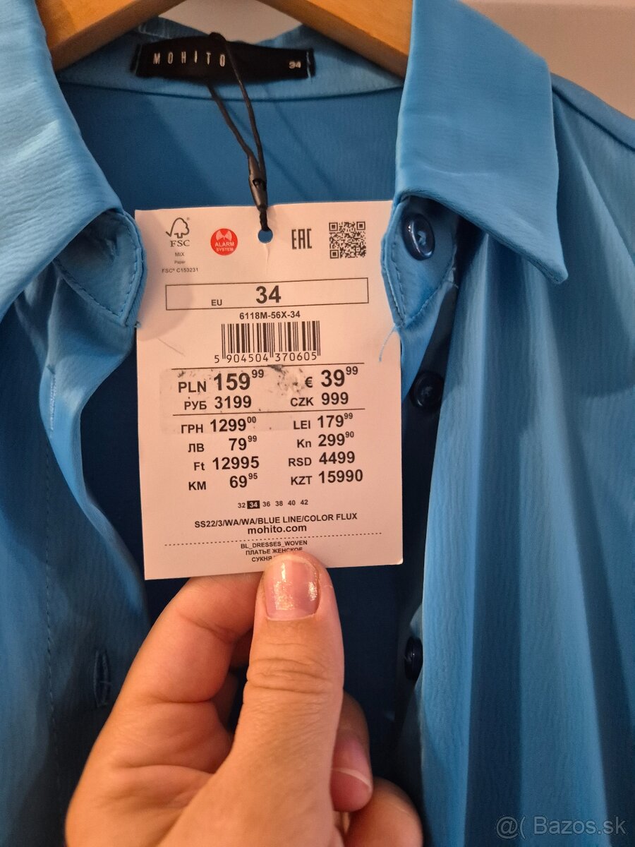 Predam nove satenove saty zn. Mohito XS/S - 3