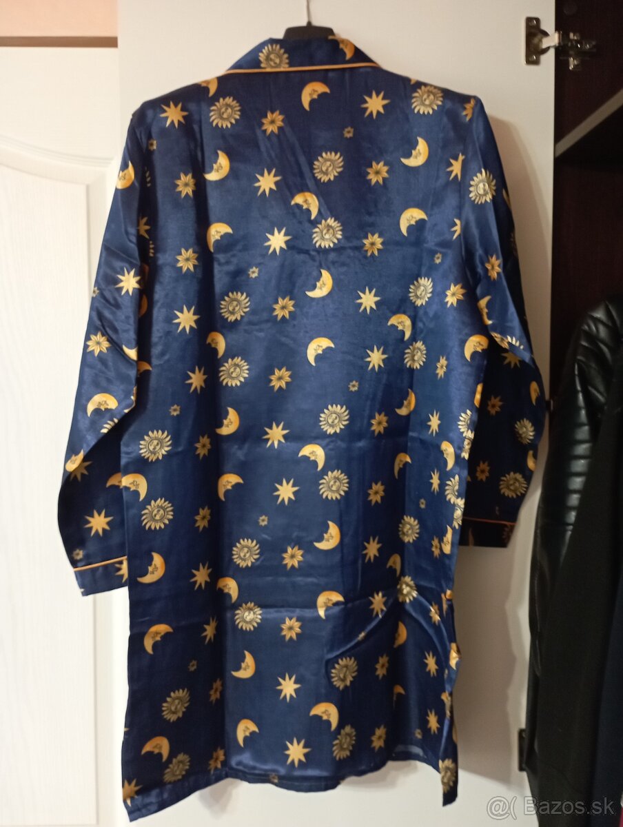 Tmavomodrá nočná košeľa - 3