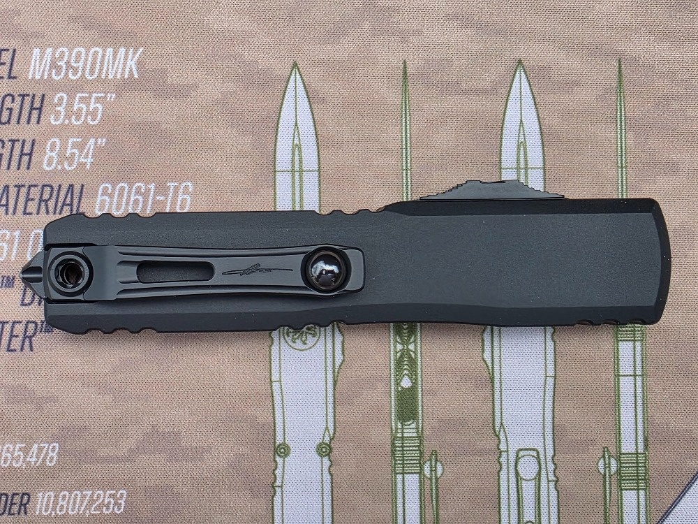 Microtech Ultratech ZBP Black Hellhound Blade - 3