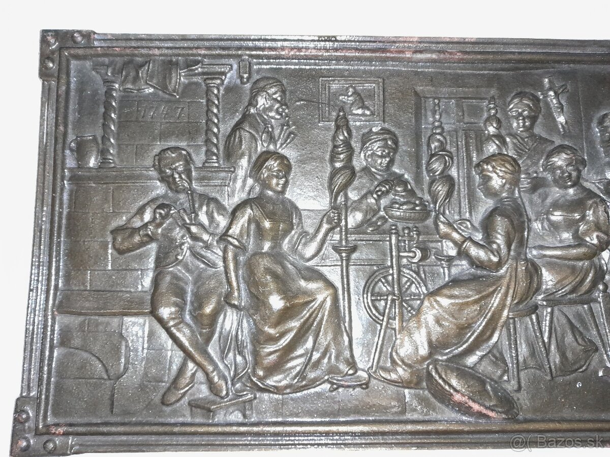 Tál plát tabule litina - myslivost (925D) - 3