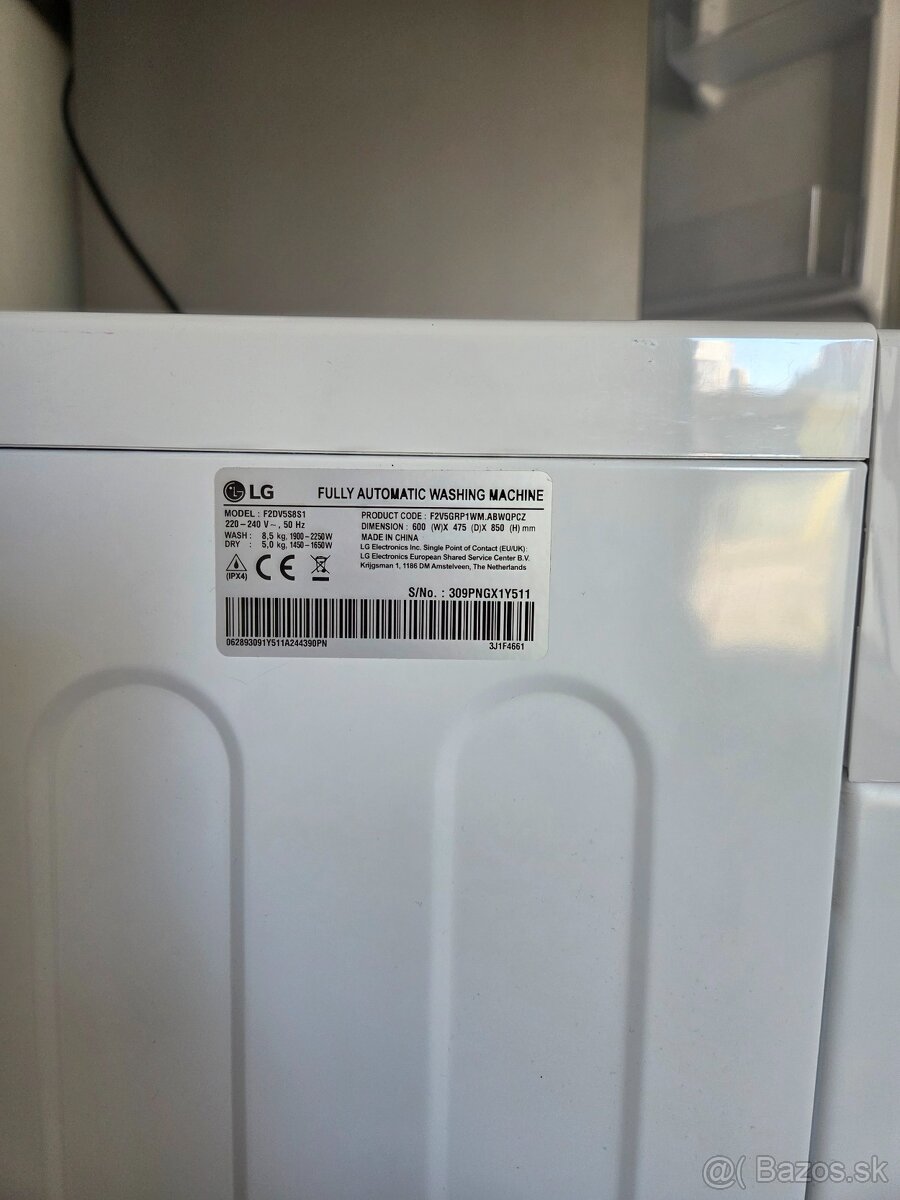 LG práčka so sušičkou (8,5 / 5 kg) - 3