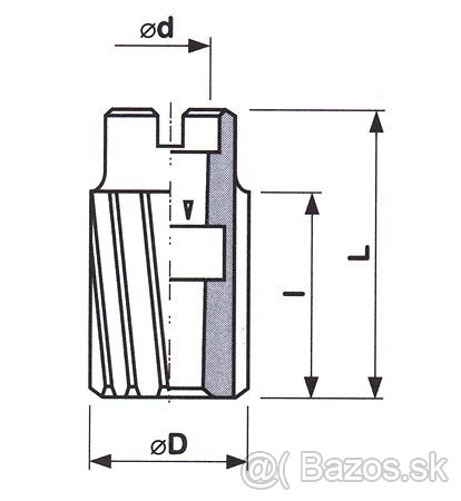 VÝSTRUŽNÍKY STROJNÍ NÁSTRČNÝ 40 H8 HSS ČR (NOVÝ) - 3