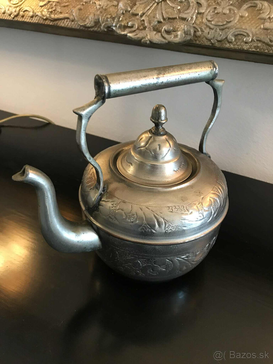 dekoracia- kovova kanvica - cajnik - 3