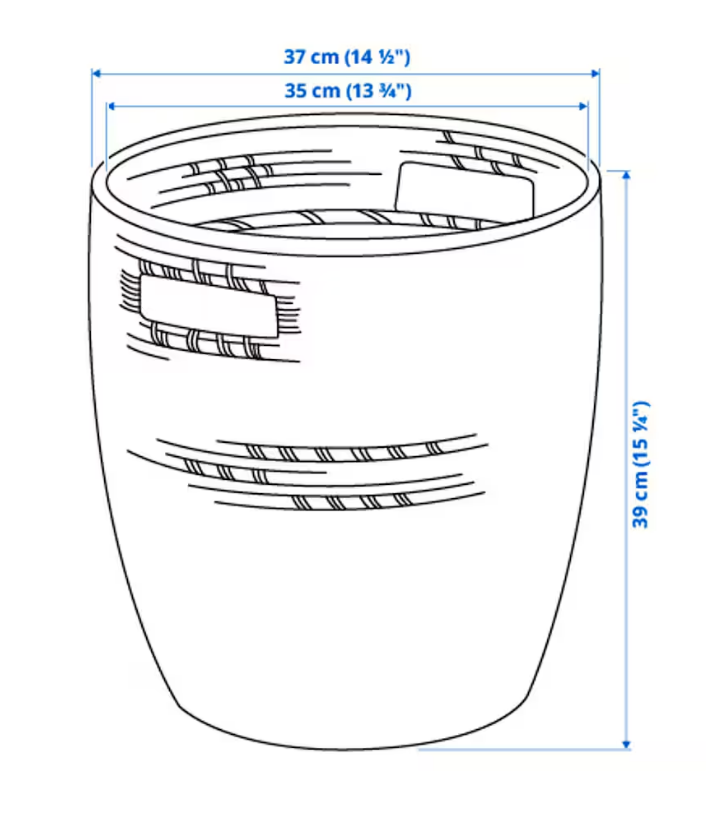 RÅGKORN, veľký kvetináč IKEA - 3