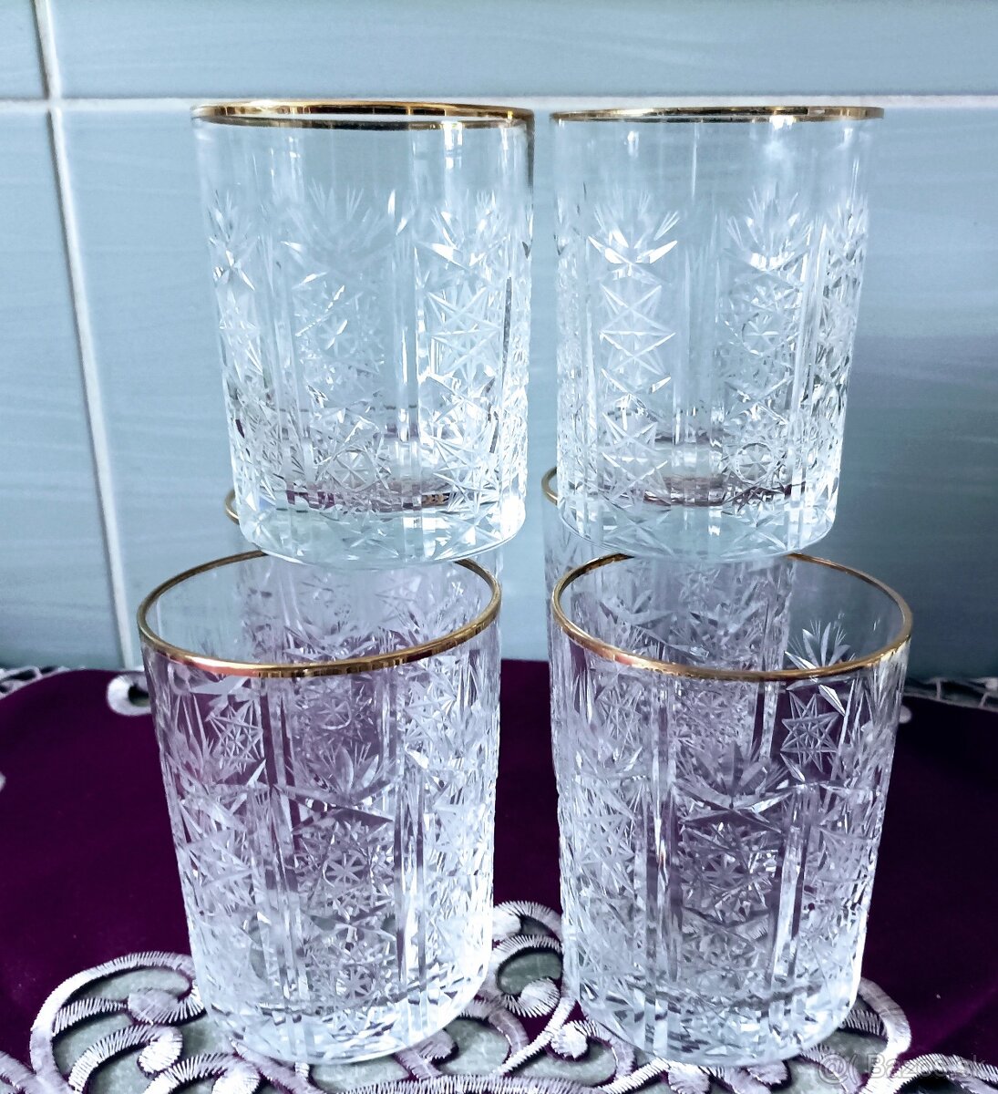 Krištáľ - vázy, poháre, misa - 3