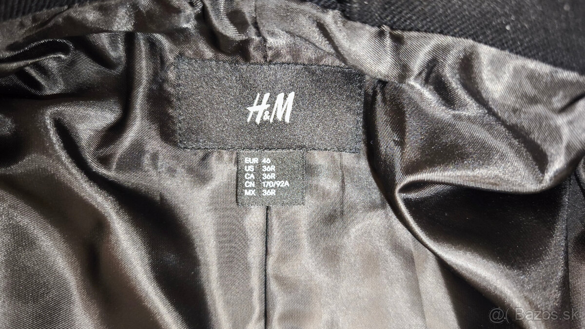 Pánsky čierny kabát H&M - 3