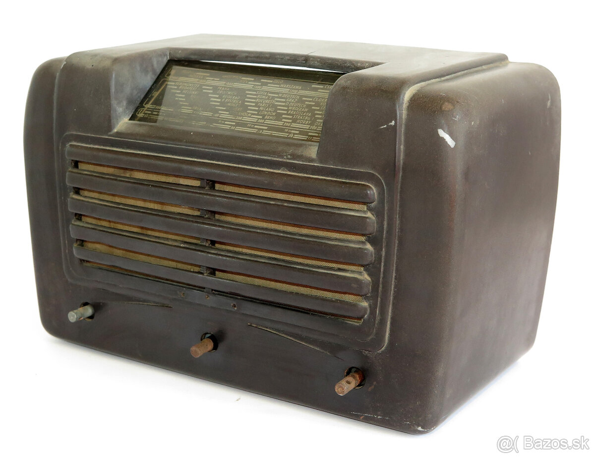 Elektrónkové bakelitové rádio Tesla Talisman 305U - 3