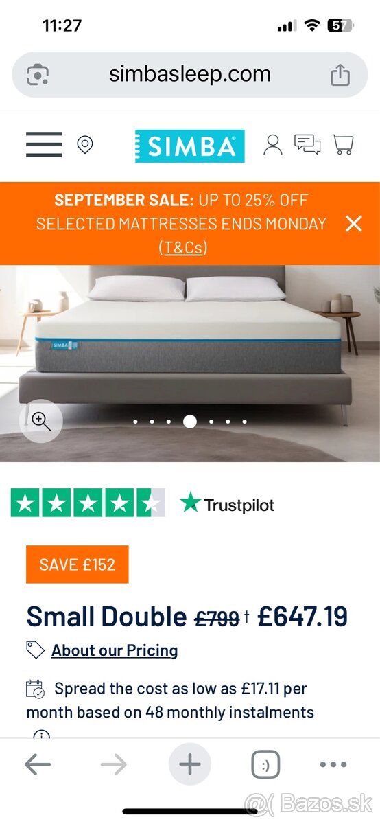 Postel s matracom SIMBA (x2) Cena dohodou - 3