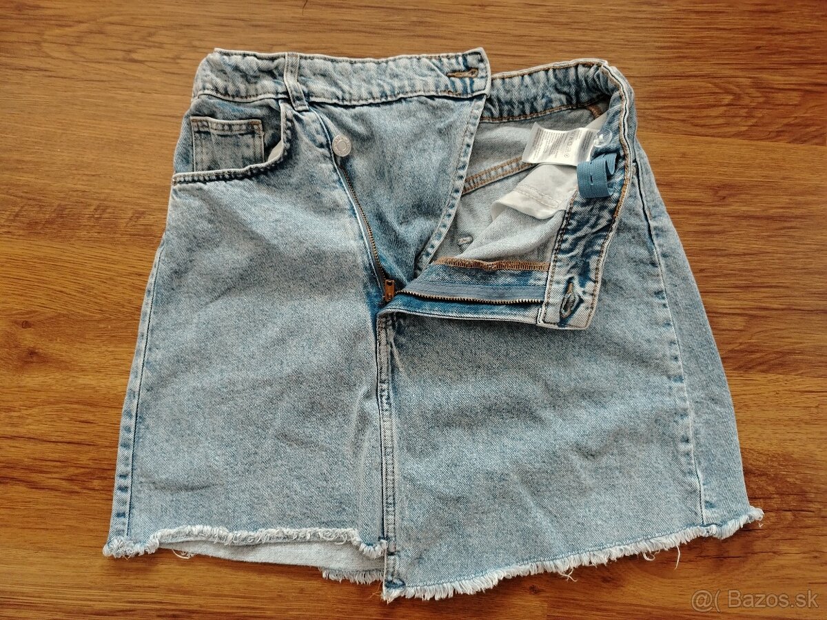 Asymetrická rifľová sukňa H&M, veľ. 170 - 3