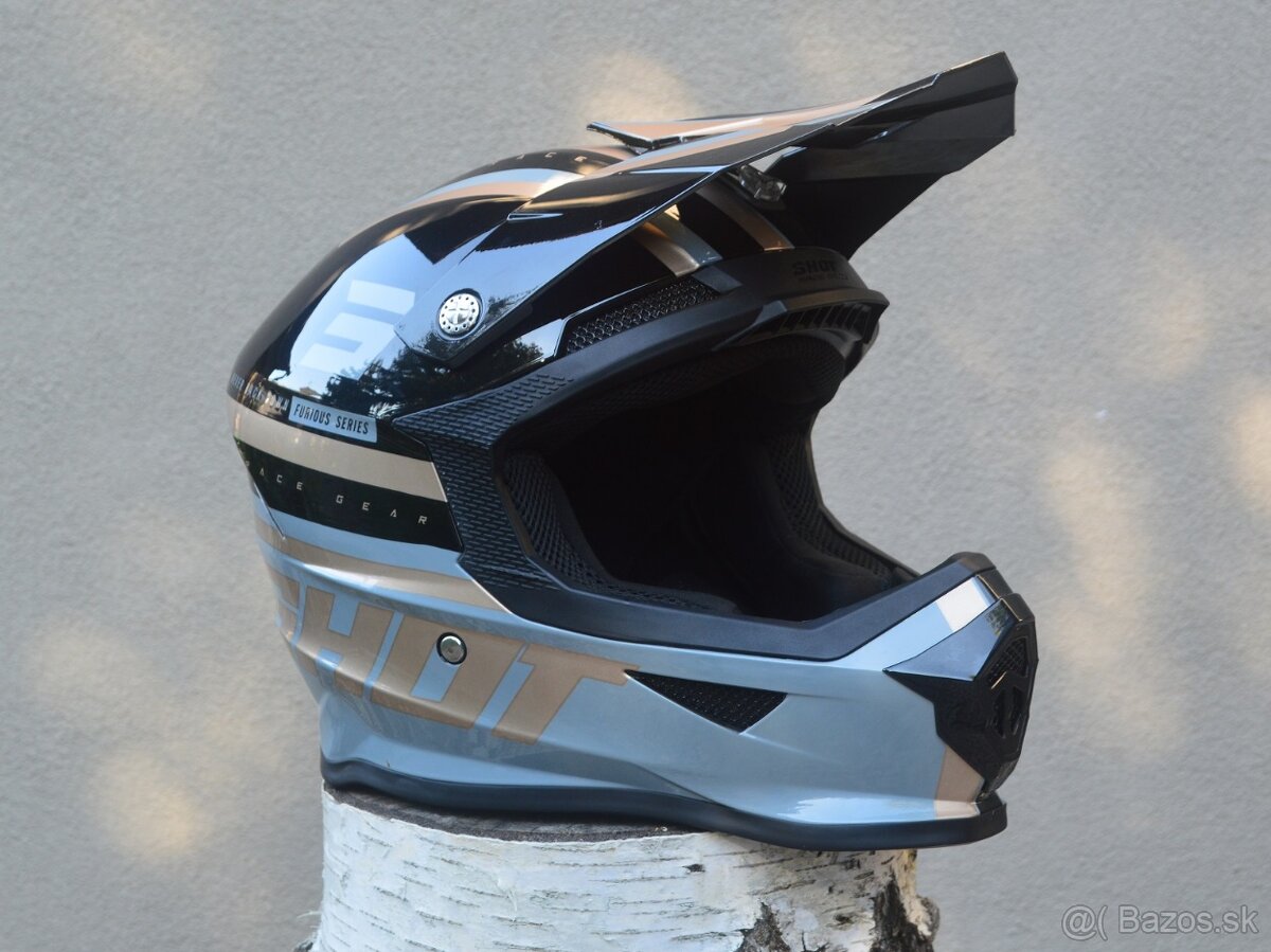 Prilba SHOT šedo čierna - 3