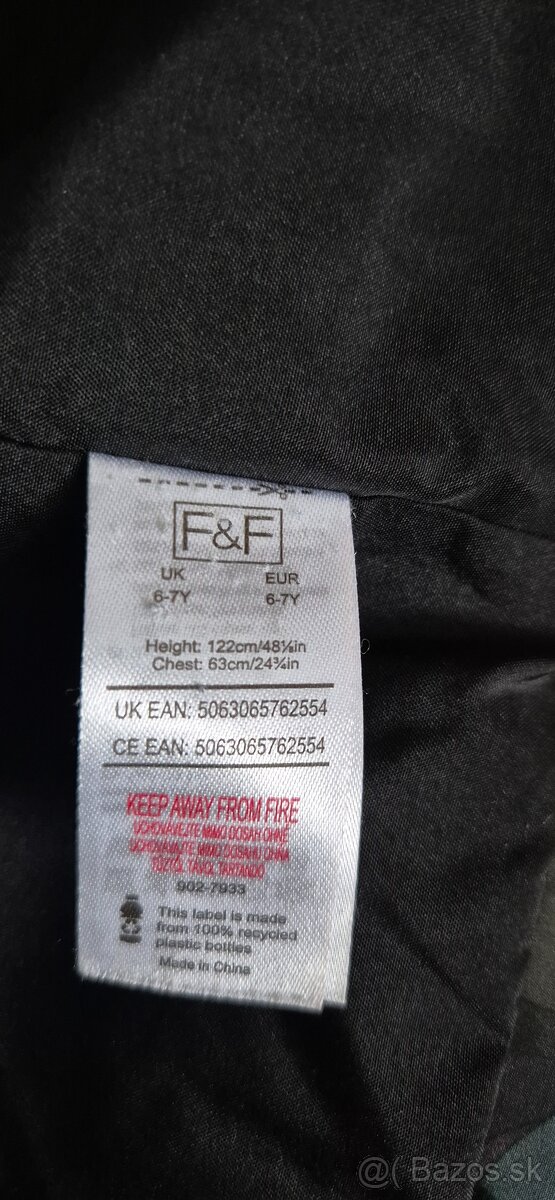 Maskáčová prechodná/zimná bunda, zn. F&F, veľ. 122 - 3