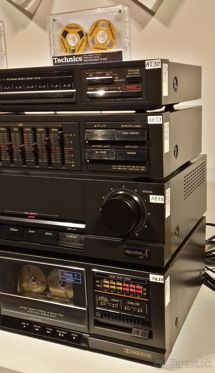 Zostava TECHNICS tuner, equalizer, zosilnovac, 2-deck = A03 - 3