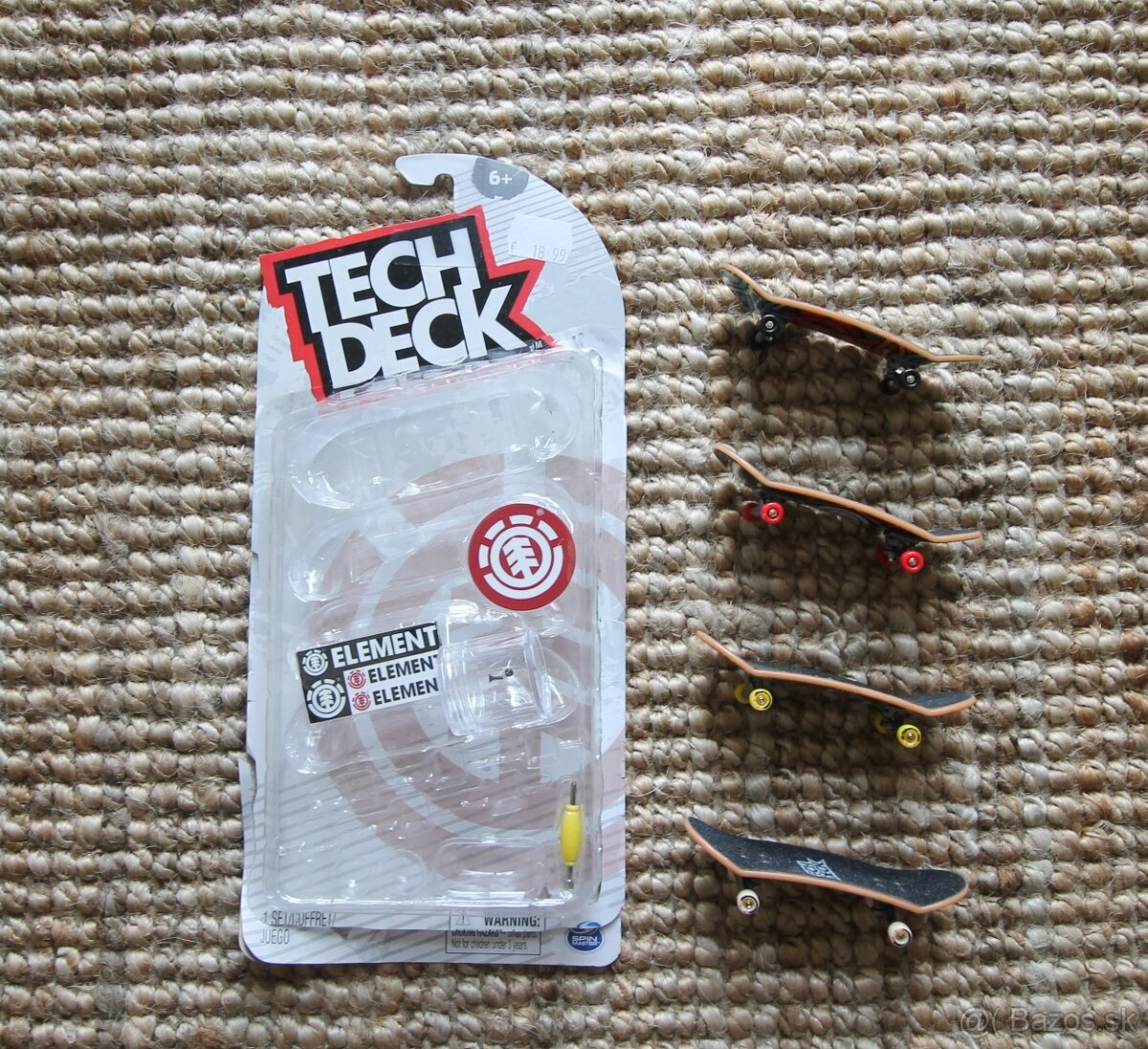 Tech deck fingerboard - sada 4ks + náhradné šróby, šrobovák - 3