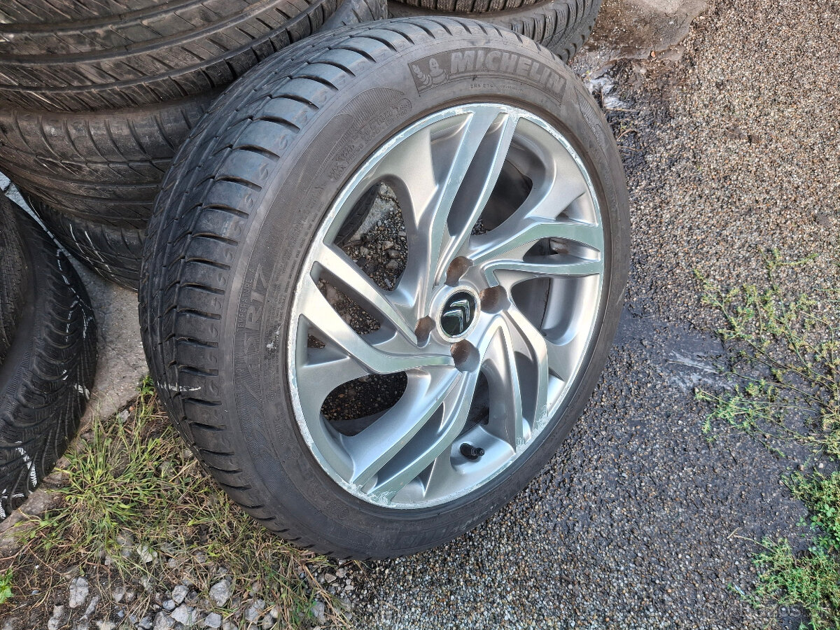 hliníkové disky 17" 4x108 citroen C4 + letné 225/45 r17 - 3