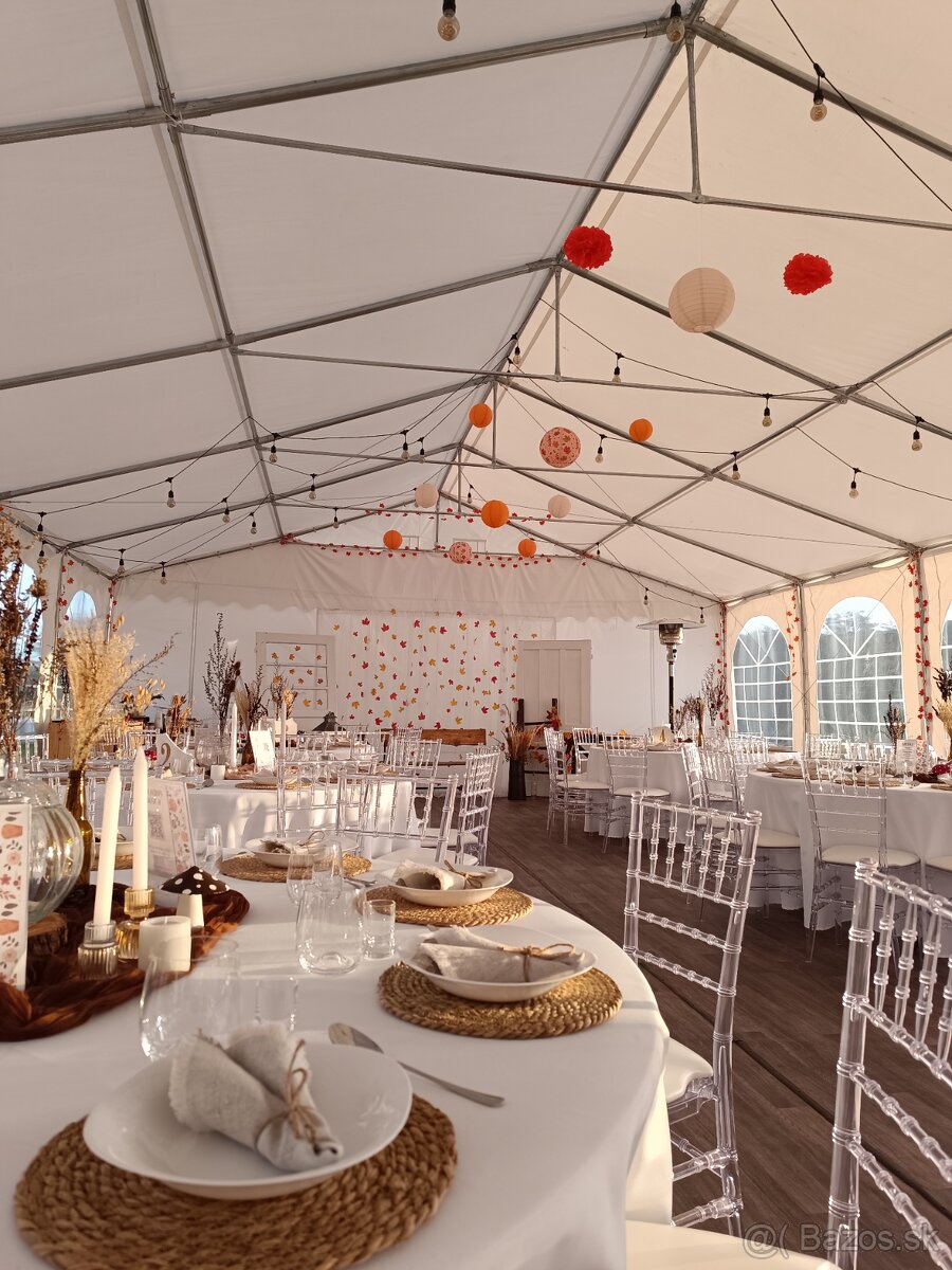 Chiavari stoličky transparentné / biele - 3