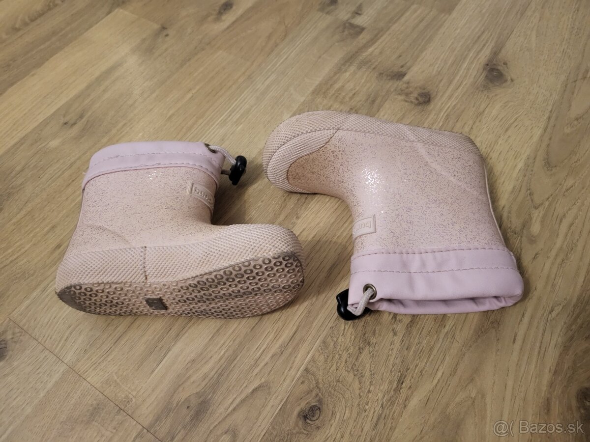 Detské barefoot gumáky Bundgaard Malik Rose Sparkle - 3