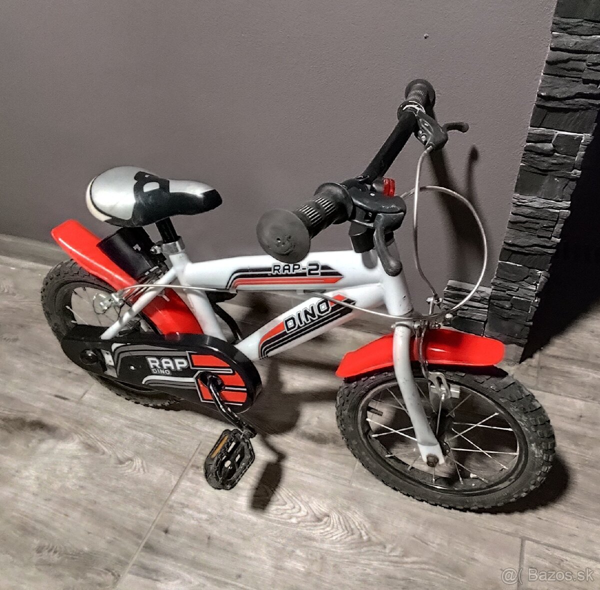 DINO Bikes Detský bicykel 14" - biely - 3