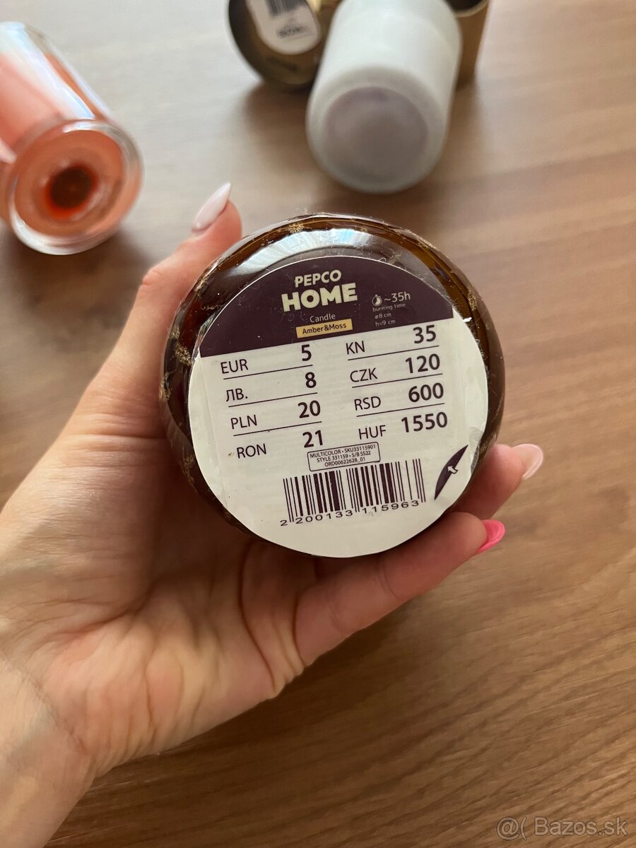 Vonne sviecky do interieru/zlaty svietnik pepco, glade - 3