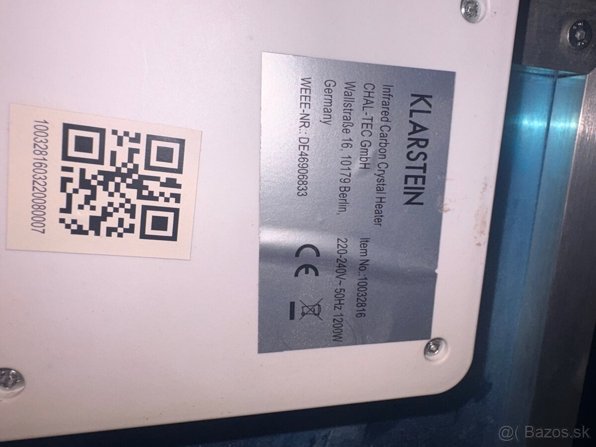 Infrapanely Klarstein 1200W – Carbon Crystal - 3