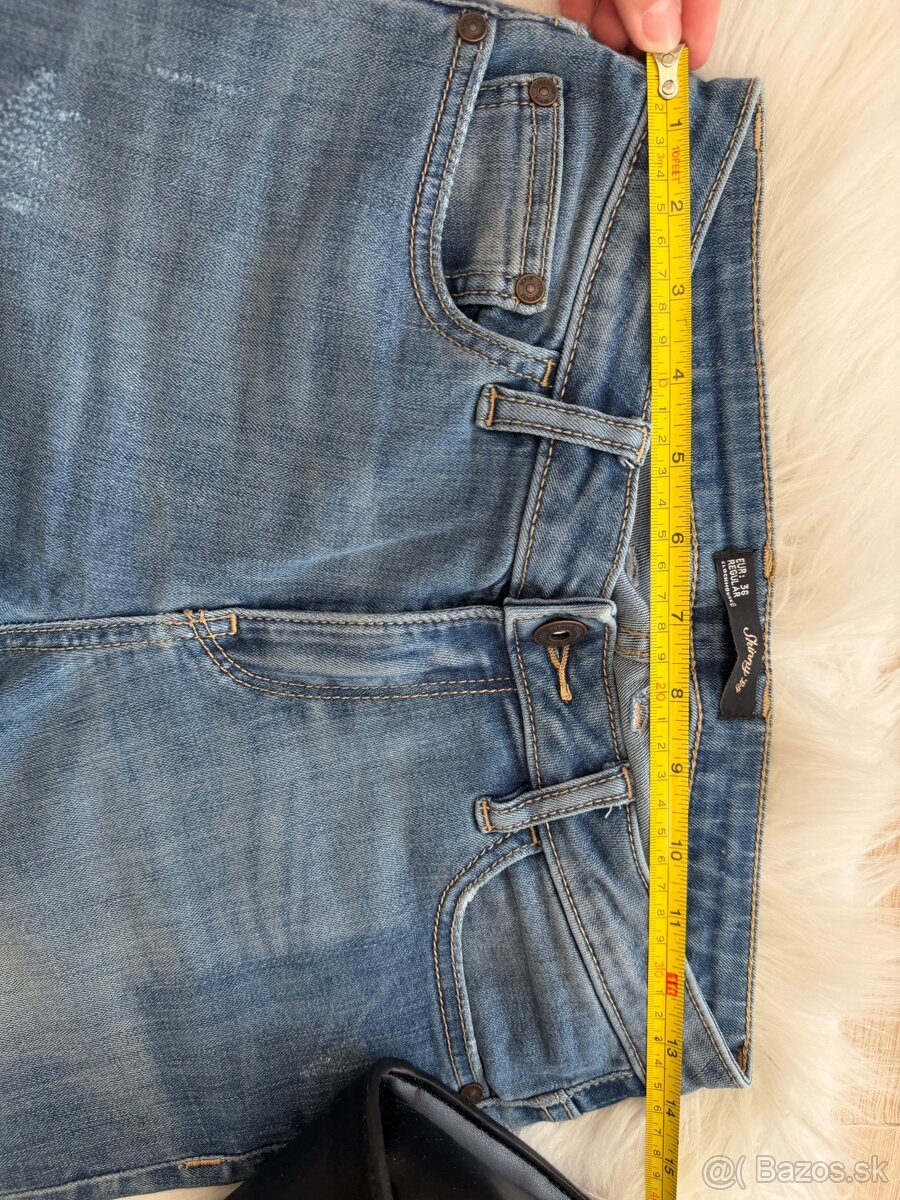 Dámske modré jeans, clockhouse, 36 - 3