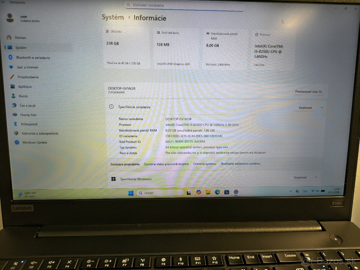 LENOVO ThinkPad E580 Win11 - 3