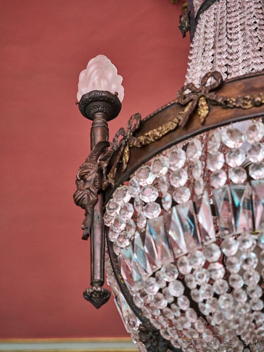 Veľký starožitný luster Ľudovít XVI - Hruška - 3