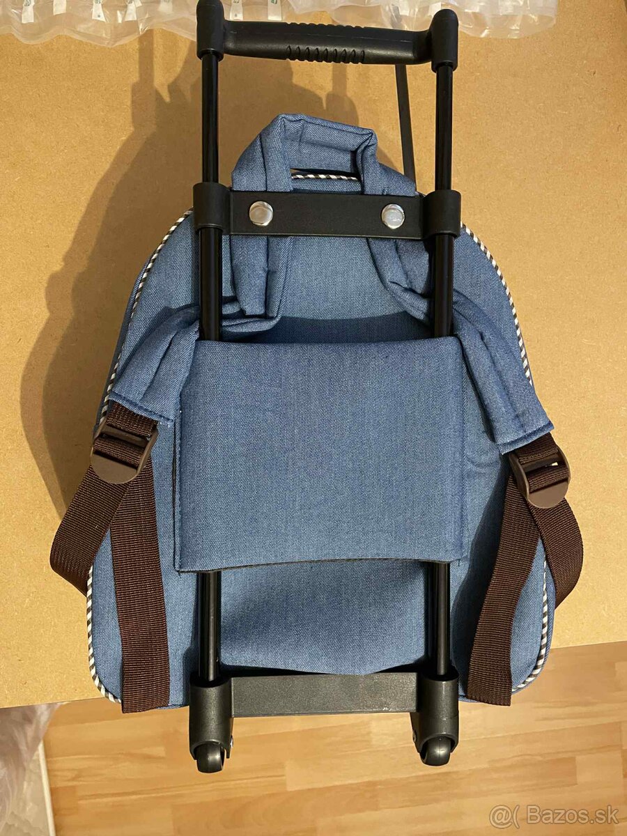 Nový detský denimový batoh na kolieskach - 3
