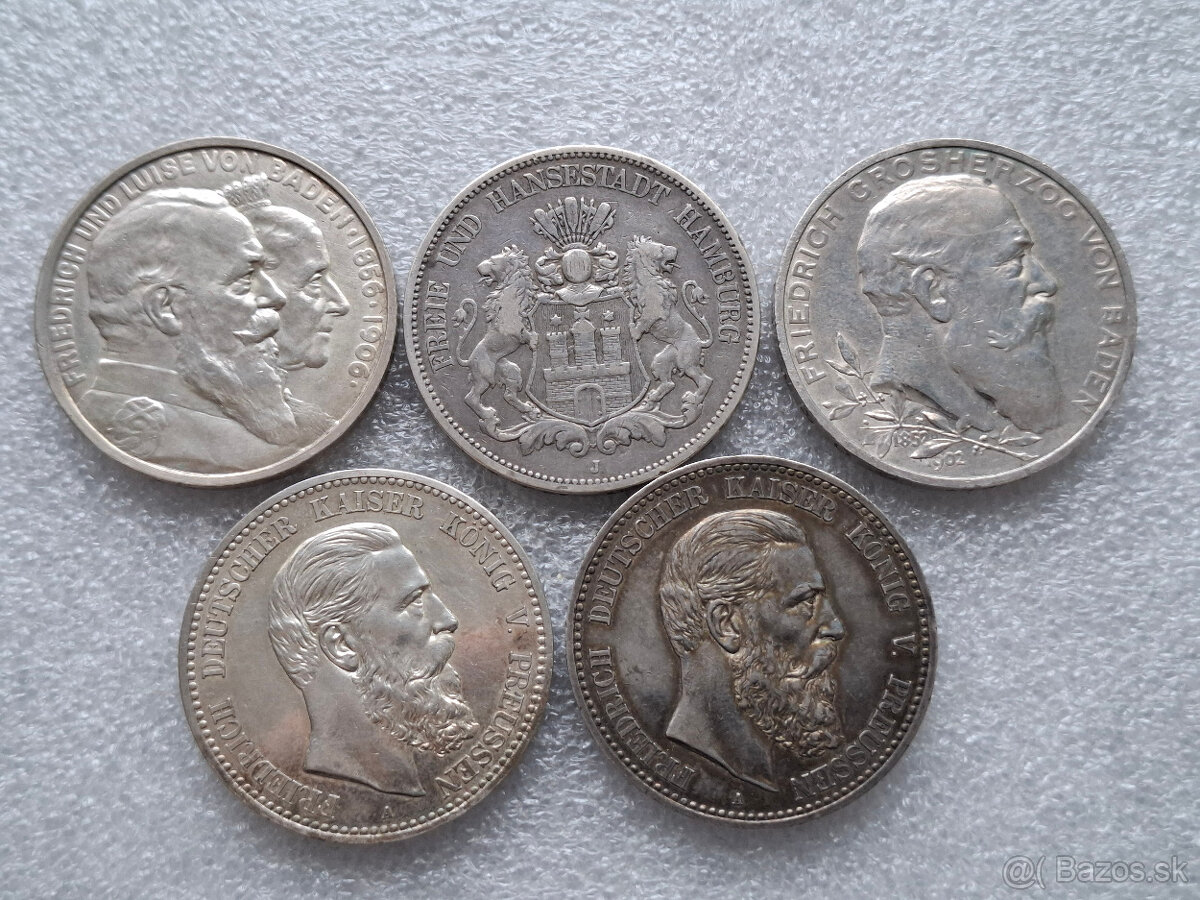 Mince Nemecko - Cisarstvo 2-3-5 Marky - 3