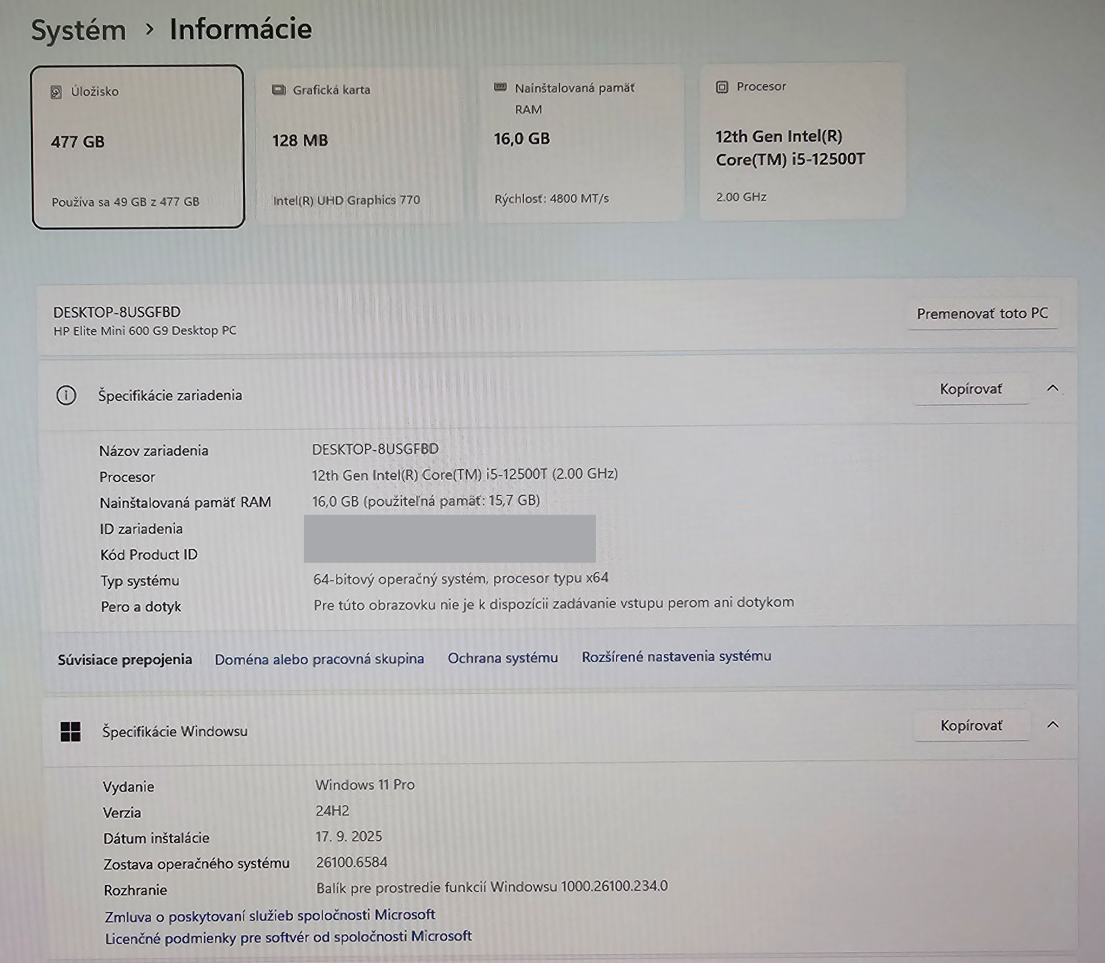 HP Elite Mini 600 G9 PC - Intel Core i5-12500T - 3