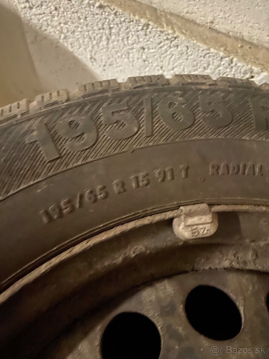 195/65 zimne r15 plechové disky 5x112 - 3