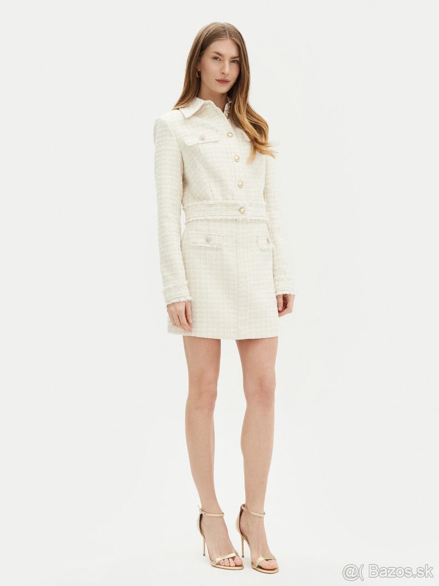 Kostým Guess, sako+sukňa krémový - 3